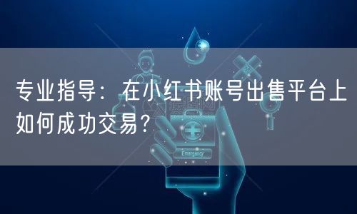 专业指导：在小红书账号出售平台上如何成功交易？