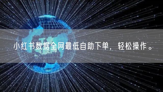 小红书数据全网最低自助下单，轻松操作。