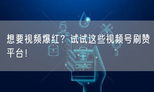 想要视频爆红？试试这些视频号刷赞平台！