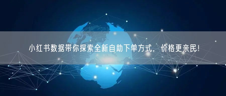 小红书数据带你探索全新自助下单方式，价格更亲民！