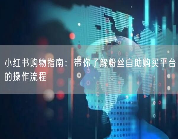 小红书购物指南：带你了解粉丝自助购买平台的操作流程