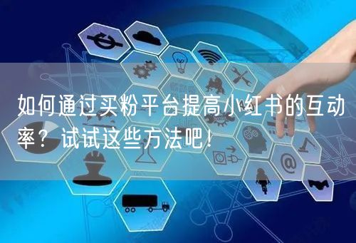 如何通过买粉平台提高小红书的互动率？试试这些方法吧！