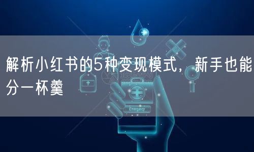 解析小红书的5种变现模式，新手也能分一杯羹