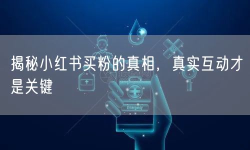 揭秘小红书买粉的真相，真实互动才是关键